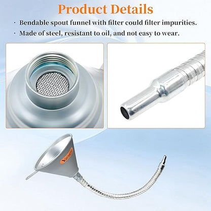 14.84" Steel Bendable Spout Funnel - Image 4