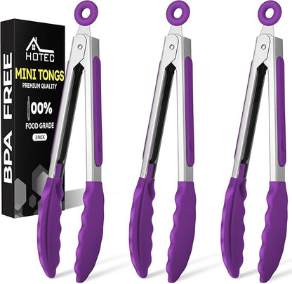 Hotec Mini Silicone Kitchen Tongs by Hotec