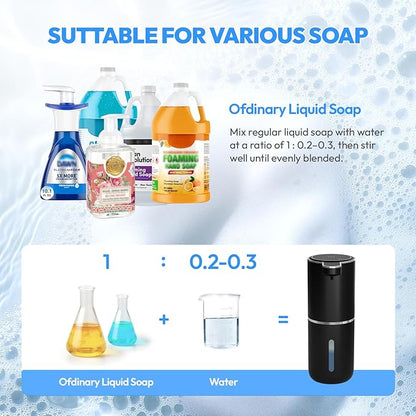 2 Pack Automatic Soap Dispenser Touchless, Liquid Hand Soap Dispenser 12.8oz - Image 5
