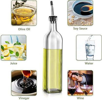 Leaflai Olive Oil Dispenser Bottle, 2 Labels, 1 Brush and 1 Funnel Oil Bottles - Image 7