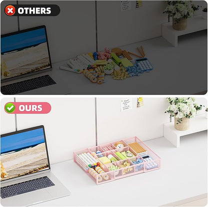 Marbrasse Expandable Desk Drawer Organizer, Mesh Tray - Image 8