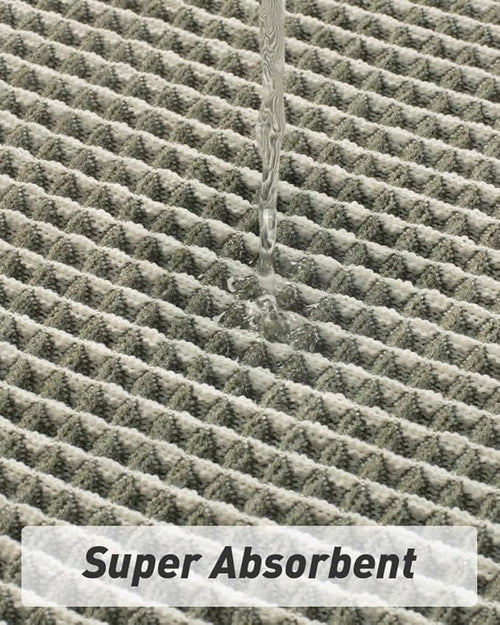 AMOAMI Upgraded Waffle Runner Rug Super Absorbent Non Slip Bath Mats - Image 2
