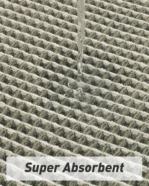 AMOAMI Upgraded Waffle Runner Rug Super Absorbent Non Slip Bath Mats - Image 2