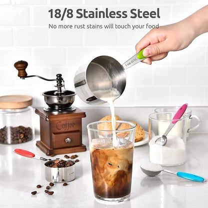 Measuring Cups : U-Taste 18/8 Stainless Steel Measuring Cups and Spoons Set of - Image 3