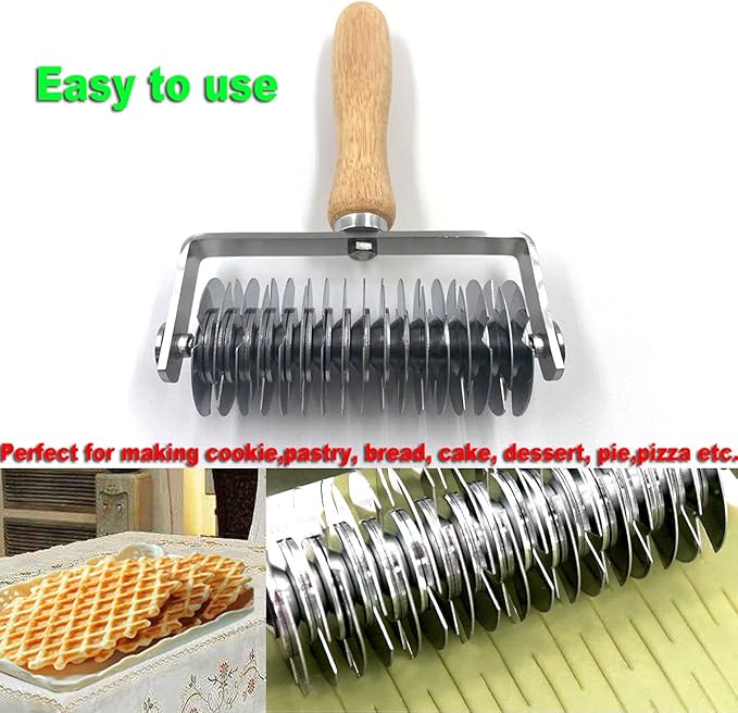 Stainless Steel Dough Lattice Roller Cutter - Image 2