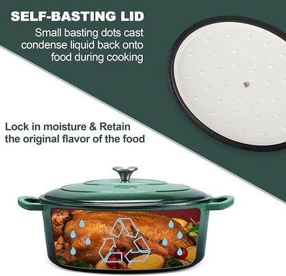 E-far 5QT Oval Dutch Oven Pot - Image 6