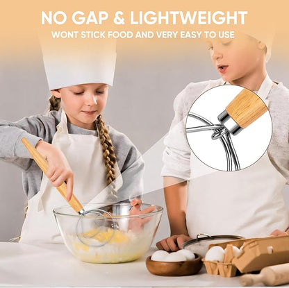 Maxjoy Danish Dough Whisk Wooden Dutch Bread Mixer - Image 6