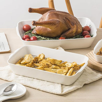 HOMBENE Casserole Dishes for Oven, Ceramic Baking Dishes Set of 3 - Image 7