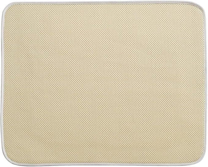 InterDesign iDry Large Kitchen Countertop Absorbent Dish Drying Mat, Wheat/Ivory by iDesign