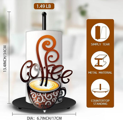 Hexagram Coffee Paper Towel Holder, Coffee Kitchen Bar Decor, Retro Decor - Image 2