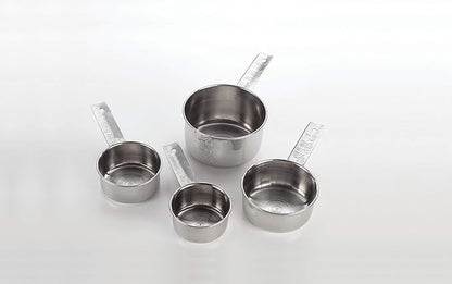 American Metalcraft MCL4 Flat-Handled Stainless Steel Measuring Cup Set - Image 2