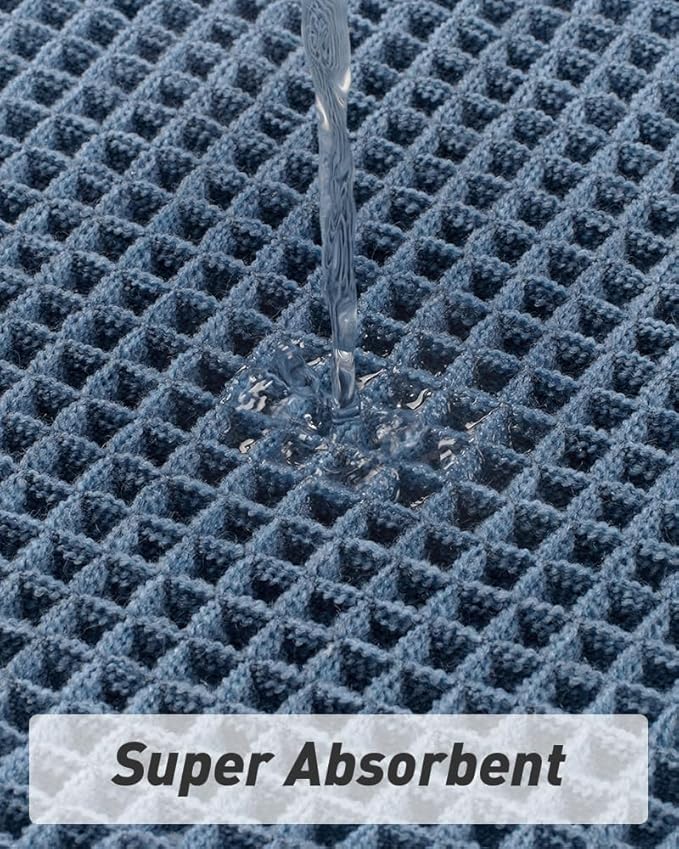 AMOAMI Upgraded Waffle Runner Rug Super Absorbent Non Slip Bath Mats - Image 2