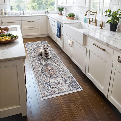 2x5 Washable Hallway Runner Rug: Indoor Farmhouse Non-Slip Entry Kitchen Rugs by HYHAOYUNLAI
