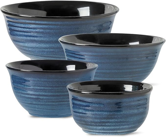 Hasense Mixing Bowls Set, Porcelain Large Salad Bowls by Hasense
