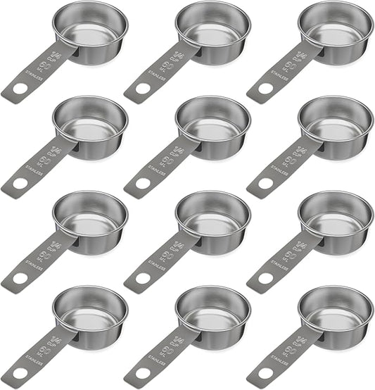 1/4 Cup Stainless Steel Measuring Cup | Sturdy Metal 60 ml | 60 cc | 2 oz | by Knupp+Co.