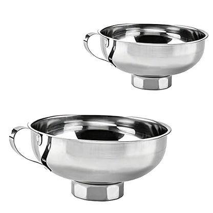 Funnel Set - 2Pcs Stainless Steel Ideal by Unknown