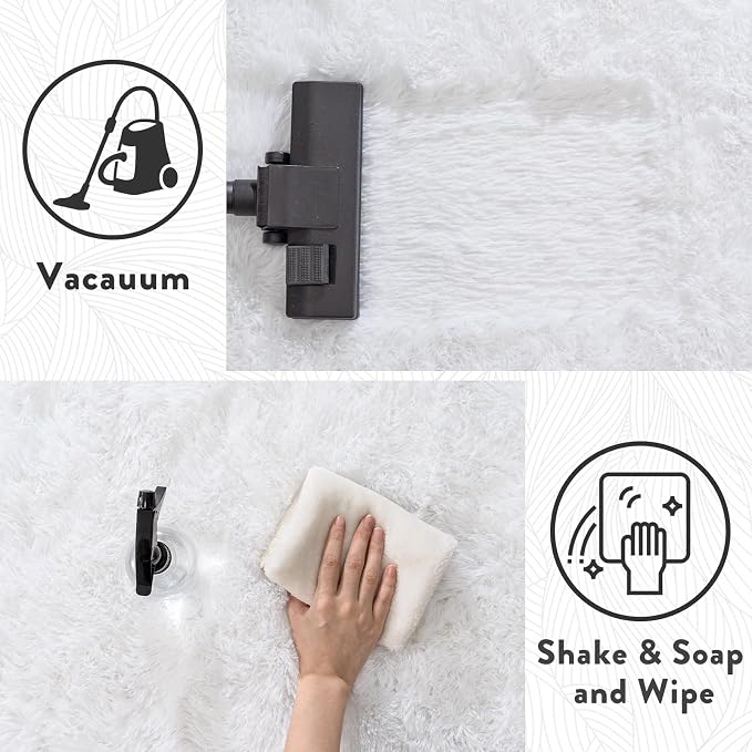 Fluffy Rugs for Bedroom Living Room, 4x6 Feet Indoor Modern Shaggy Area Rugs - Image 7