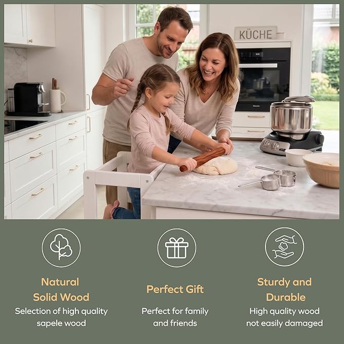 Muso Wood Sapele Wooden French Rolling Pin - Image 6