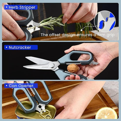 Sharp Nordic-Style Kitchen Shears Soft Comfort Handle, All Purpose Scissors - Image 5