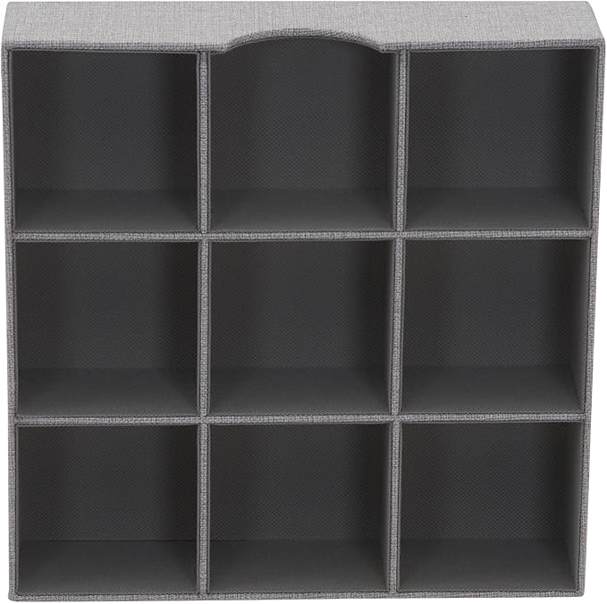 Household Essentials Grey 728-1 Deep 9 Section Drawer Organizer Box - Image 8