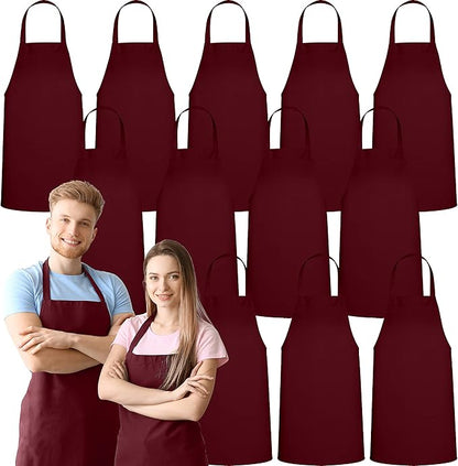 GREEN LIFESTYLE 12 Pack Professional Chef Apron – Grilling Aprons by GreenLifeStyle