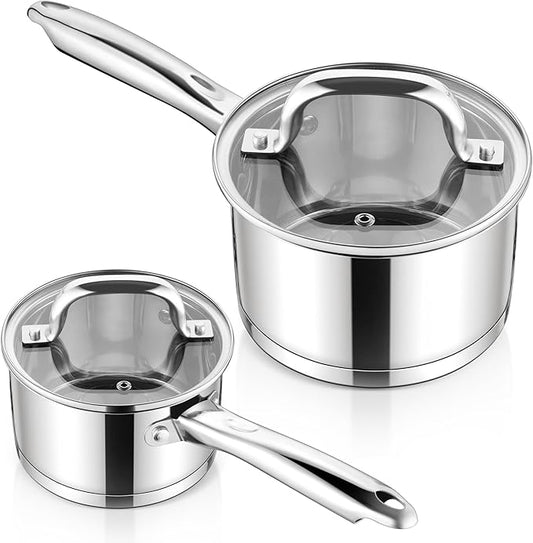 E-far Stainless Steel Saucepan - 2QT & 3QT by E-far