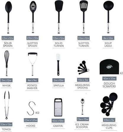 Kitchen Utensils Set 35 PCS Cooking Utensils Set, Nonstick and Heat Resistant - Image 2