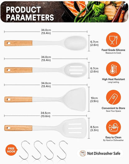 Silicone Cooking Utensils Set, Perfectly Angled - Image 2
