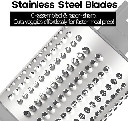 Rotary Cheese Grater with Handle, Kitchen Speed Hand Crank Vegetable Slicer - Image 6