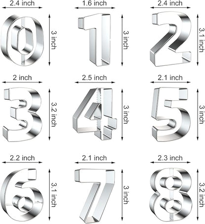 Number Cookie Cutter Set 3 Inch - Image 2
