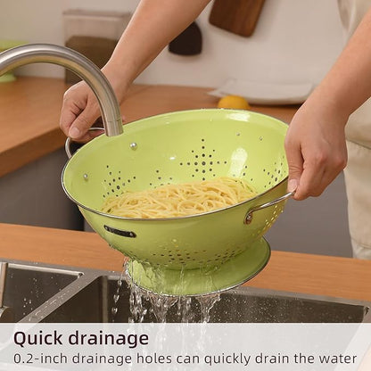 Metal Colander 2 Pack, Strainer Bowel - Image 3