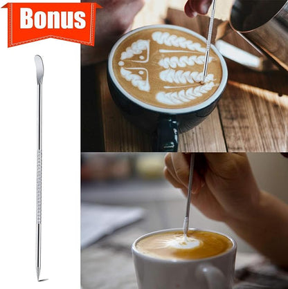 Milk Frothing Pitcher, 20oz Espresso Steaming Pitchers Stainless Steel - Image 6
