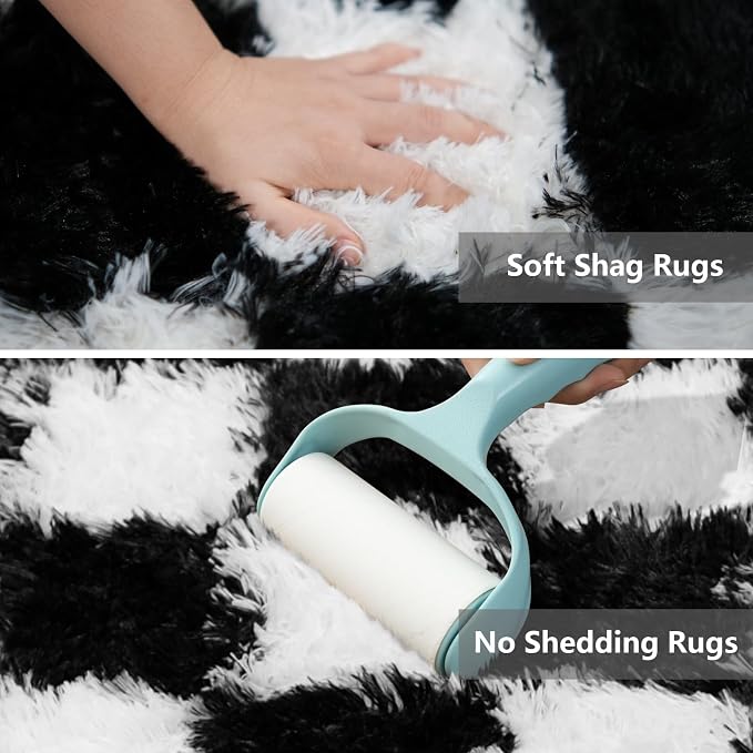 Shag Runner Rug for Bedroom Living Room 3x7 Upgrade Non-Slip Fluffy Soft - Image 5