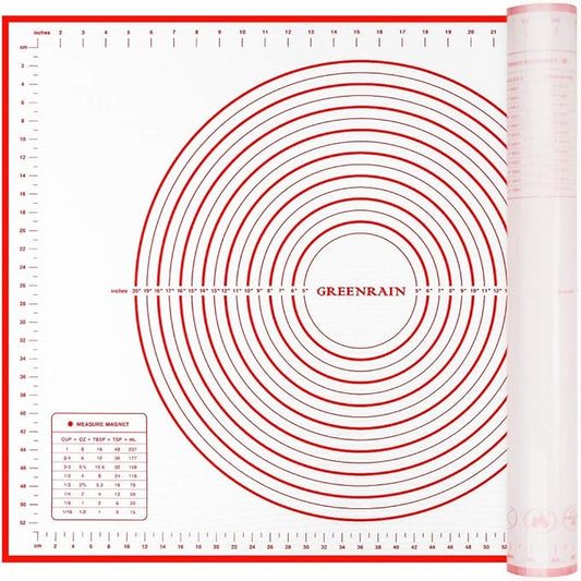 Silicone Pastry Mat Extra Thick Large Non Stick Baking Supplies Kitchen Counter by GREENRAIN