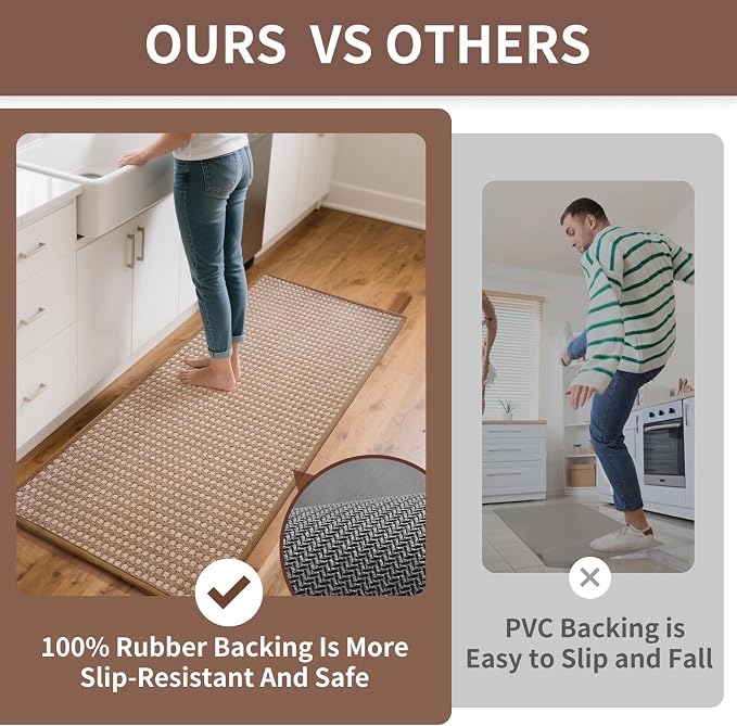 YDKGL Kitchen Mat Kitchen Rugs Sets of 2 PCS Non Slip Washable, Super Absorbent - Image 6