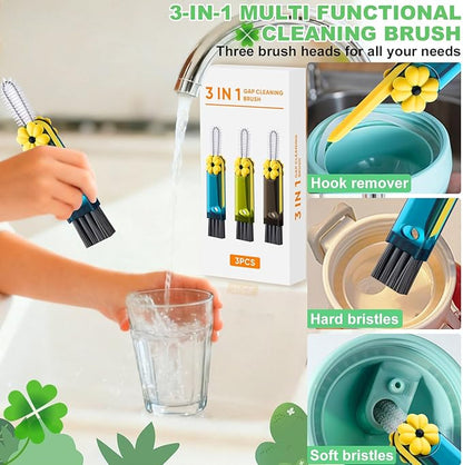 3 in 1 Cup Lid Cleaning Brush, Home Kitchen Crevice Brush, Portable Bottle - Image 4