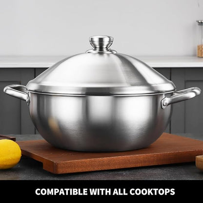 Delarlo Tri-Ply Stainless Steel 12 Inch Everyday Pan - Image 7