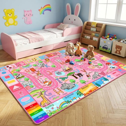 Alphabet Rug for Classroom, Kids Rugs for Playroom 3x5, Educational Area Rug by HBUFBUQ