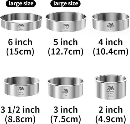 M JNGMEI 6 Pieces Stainless Steel Cookie Biscuit Cutter Set 2'' - Image 2