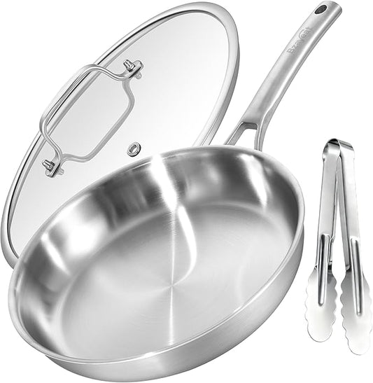 12 Inch Stainless Steel Pan by Bzayeat