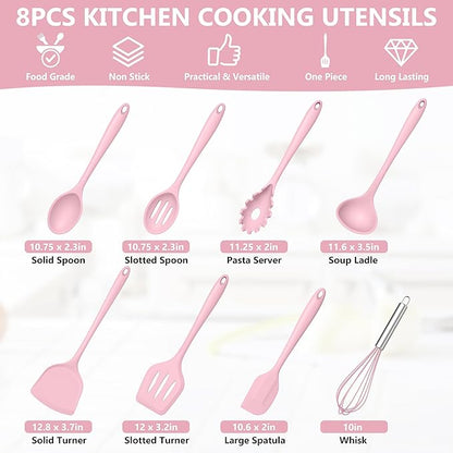 TeamFar 8 PCS Silicone Cooking Utensils - Image 2