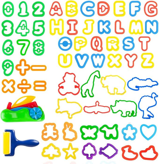 Kids Letter Molds Tools Set，Numeral Various Plastic Animal Molds by Pecopcock