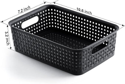 Plastic Storage Baskets, Small Pantry Organization and Storage Bins, Household - Image 3