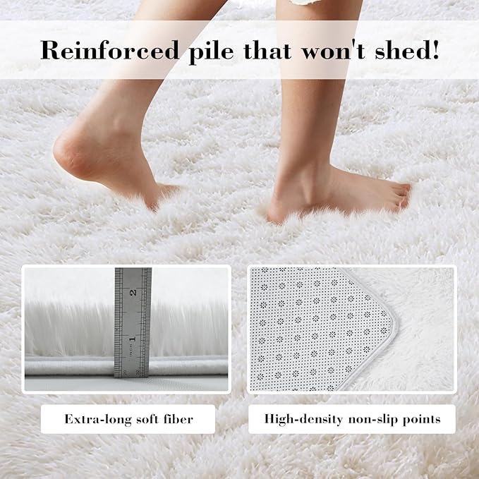 Soft Runner Rugs for Bedroom, Bedside Rug for Living Room Bedroom Room Home - Image 5