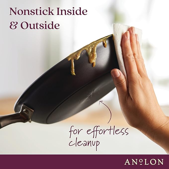 Anolon Advanced Home Hard-Anodized Nonstick Wide Stock Pot/Stockpot - Image 3