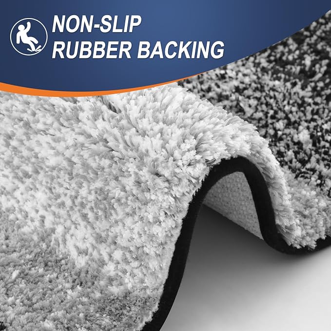 OLANLY Bathroom Rugs Mat 34x21, Extra Soft Absorbent Microfiber Bath Rugs - Image 4