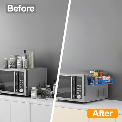 Magnetic Spice Rack for Refrigerator, 4 Pack Metal Magnetic Shelf Organizer for - Image 6
