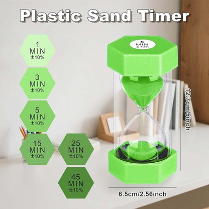 Hourglass 45 Minute Sand Timer, Colorful Hour Glass Sandglass - Image 3