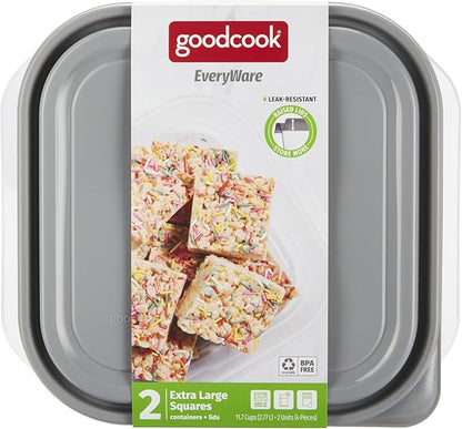 GoodCook EveryWare Extra Large Square Food Storage Container, 2 Pack, BPA Free - Image 8