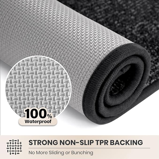 PURRUGS Dirt Trapping Door Mat 20" x 31.5", Non-Slip Machine Washable Entry Rug - Image 5
